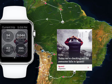 Polarsteps will track travel statistics live from the Apple Watch