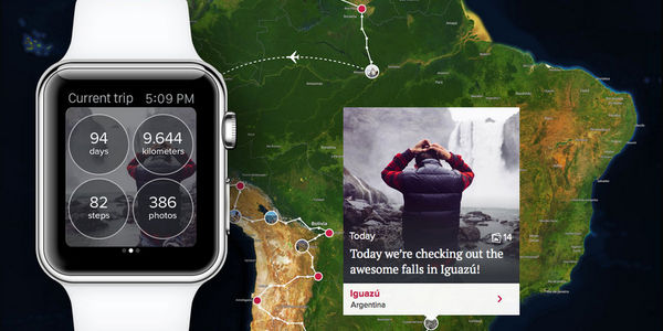 Polarsteps will track travel statistics live from the Apple Watch