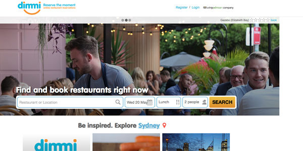 Hungry again, TripAdvisor acquires Dimmi, a restaurant-booking site Down Under
