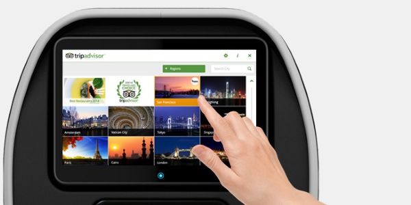 Up in the air - TripAdvisor now on in-flight entertainment systems
