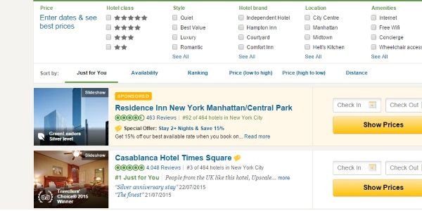 TripAdvisor gives high profile spot to paying hotels in new ad test