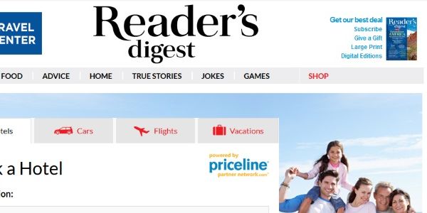 Priceline books white-label tie-up with Reader's Digest