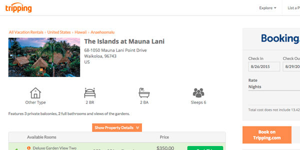 Tripping, the metasearch for vacation rentals, adds on-site booking