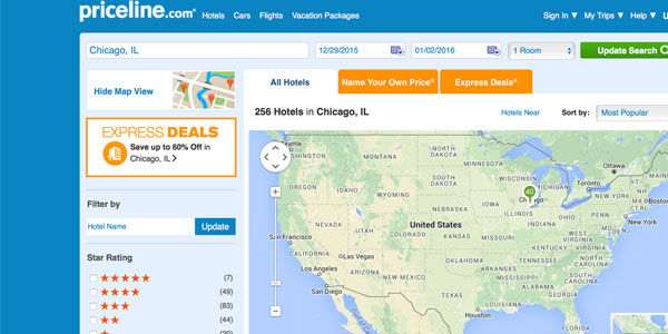 Priceline is being bested by Expedia in US hotel bookings