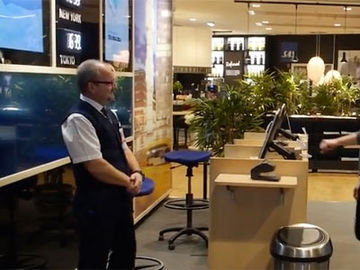 Man uses an NFC chip implanted in his hand as his boarding pass