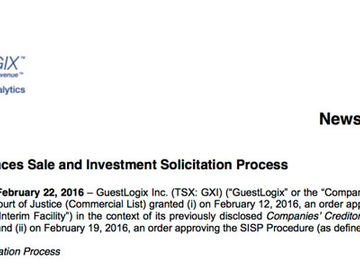 GuestLogix is up for sale in court-ordered process