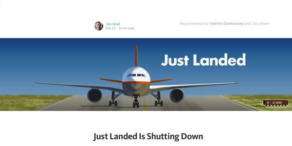 Just Landed just shut down, and its story has lessons for other travel apps