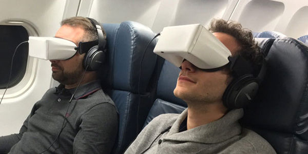 These new wraparound headsets help fliers forget they're on a plane