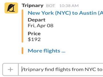 In-app travel search continues, Slack fans can now find flights