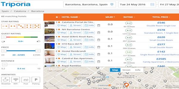 Startup pitch: Triporia brings what you need to book hotels to one page