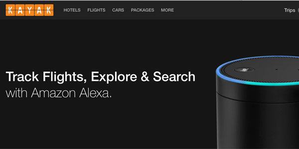Now you can book travel by speaking to Kayak, via Amazon's Alexa