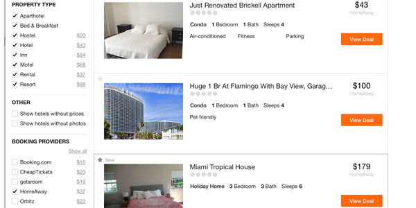 Kayak continues to integrate HomeAway's rental inventory into metasearch