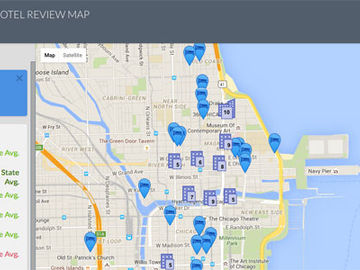 Hotel reviews sentiment map debuts