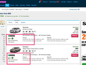Orbitz and CheapTickets test car rental reviews, other Expedia brands to follow