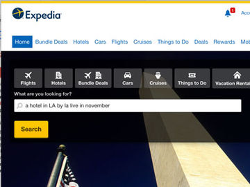 Expedia, Travelocity, Orbitz, and Wotif quietly add natural language search to their homepages