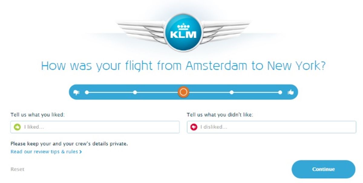KLM wants flight transparency, adds reviews and ratings to search