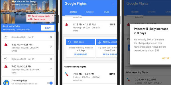 Google adds airfare forecasts and hotel loyalty marketing to metasearch