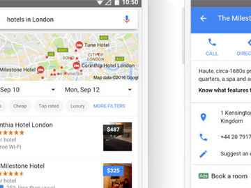 Google says US hotel-related searches are up 25% in the US