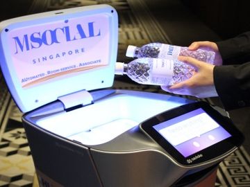 Robot delivers meals and services to hotel room
