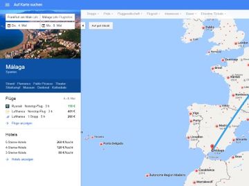 Google tests search for package travel in Europe