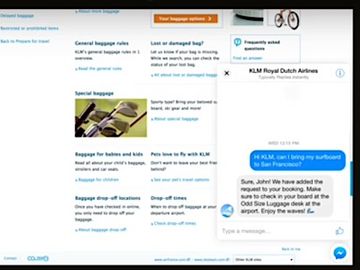 KLM pilots Messenger chat to help convert online visitors