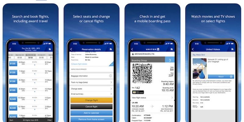 united airlines mobile boarding pass