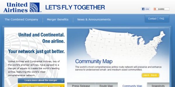 European Commission clears United-Continental merger, but no hint of it on merger website