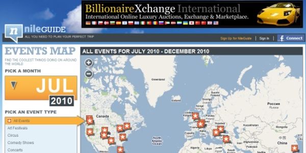 NileGuide introduces global events for online trip-planning