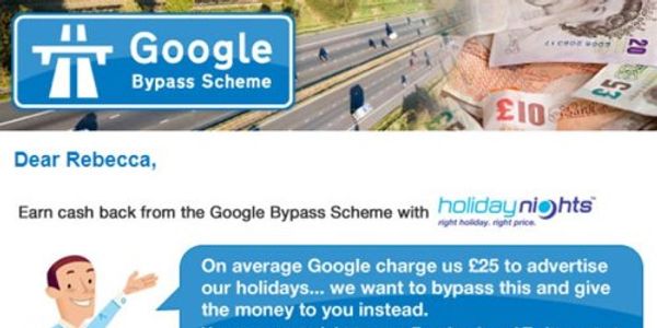 Google Bypass: A travel affiliate scheme through Facebook