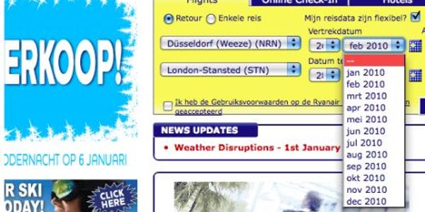 Ryanair site fails at turn of New Year, visitors unable to book 2011 tickets