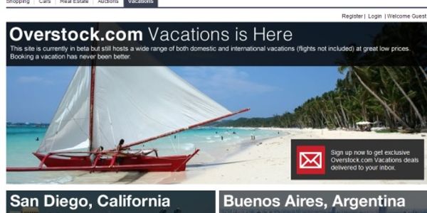 Overstock.com enters travel and stocks up on hotel deals