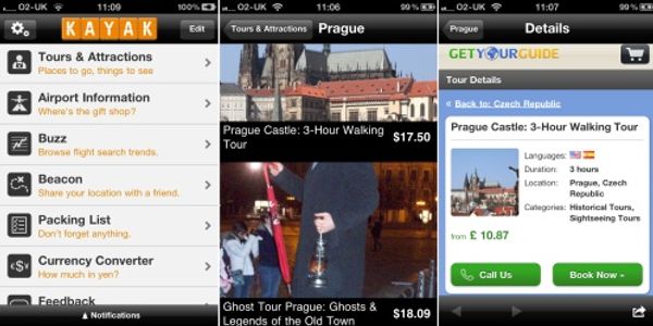 Kayak unites with GetYourGuide for mobile activities