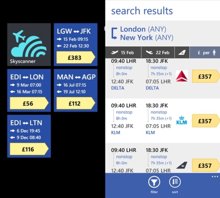 Skyscanner Puts Live Flight Tracking Tile On Windows Phone Phocuswire