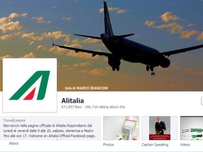 Alitalia wanted to enjoy its biggest promotion ever, found itself on the end of a Facebook calamity