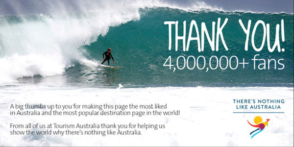 In a Q&A, Tourism Australia reveals the secrets of its Facebook dominance