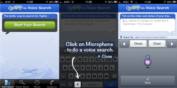 Voice activated flight search portends of tech-to-come