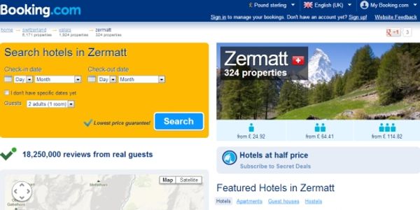 Booking.com dominates in Switzerland as OTAs steal share from direct channels