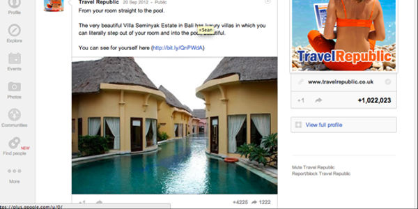 Case study: Travel Republic hits 1 million followers on Google+, a UK agency first