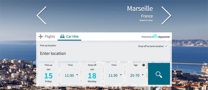 skyscanner net car hire