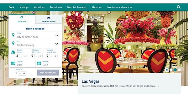 WestJet partners with Switchfly for personalised packages
