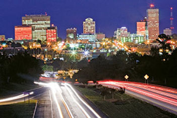 Columbia, SC highway skyline