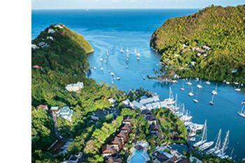 Marigot Bay Resort and Marina view