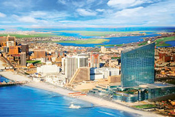 Atlantic City Beachfront Boardwalk skyline
