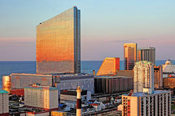 Atlantick City dusk stock