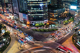 Korea Seoul night street