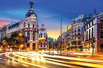 Spain's capital city Madrid streets