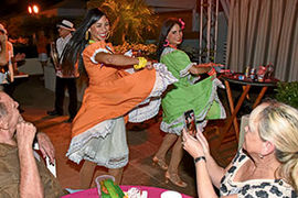 Colorful Caribbean dancers
