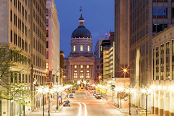 Indianapolis city block