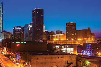 Oklahoma City night stock