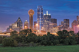 Dallas night skyline